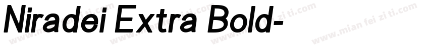 Niradei Extra Bold字体转换
